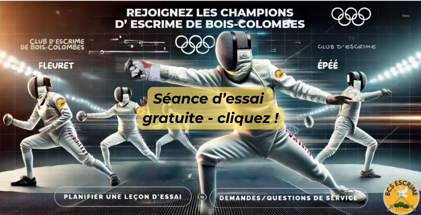 Escrime à Bois-Colombes – séance d’essai gratuite pour enfants et adultes